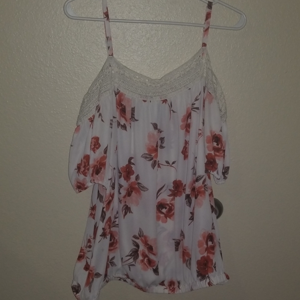 Torrid brand, rose off the shoulder blouse